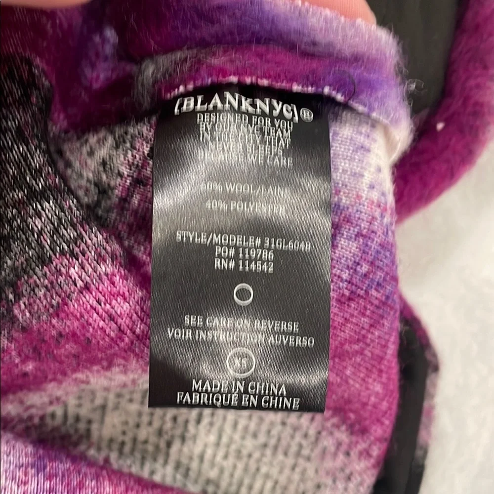 Blank NYC Stylish Plaid Jacket in Purple and Black nwot
